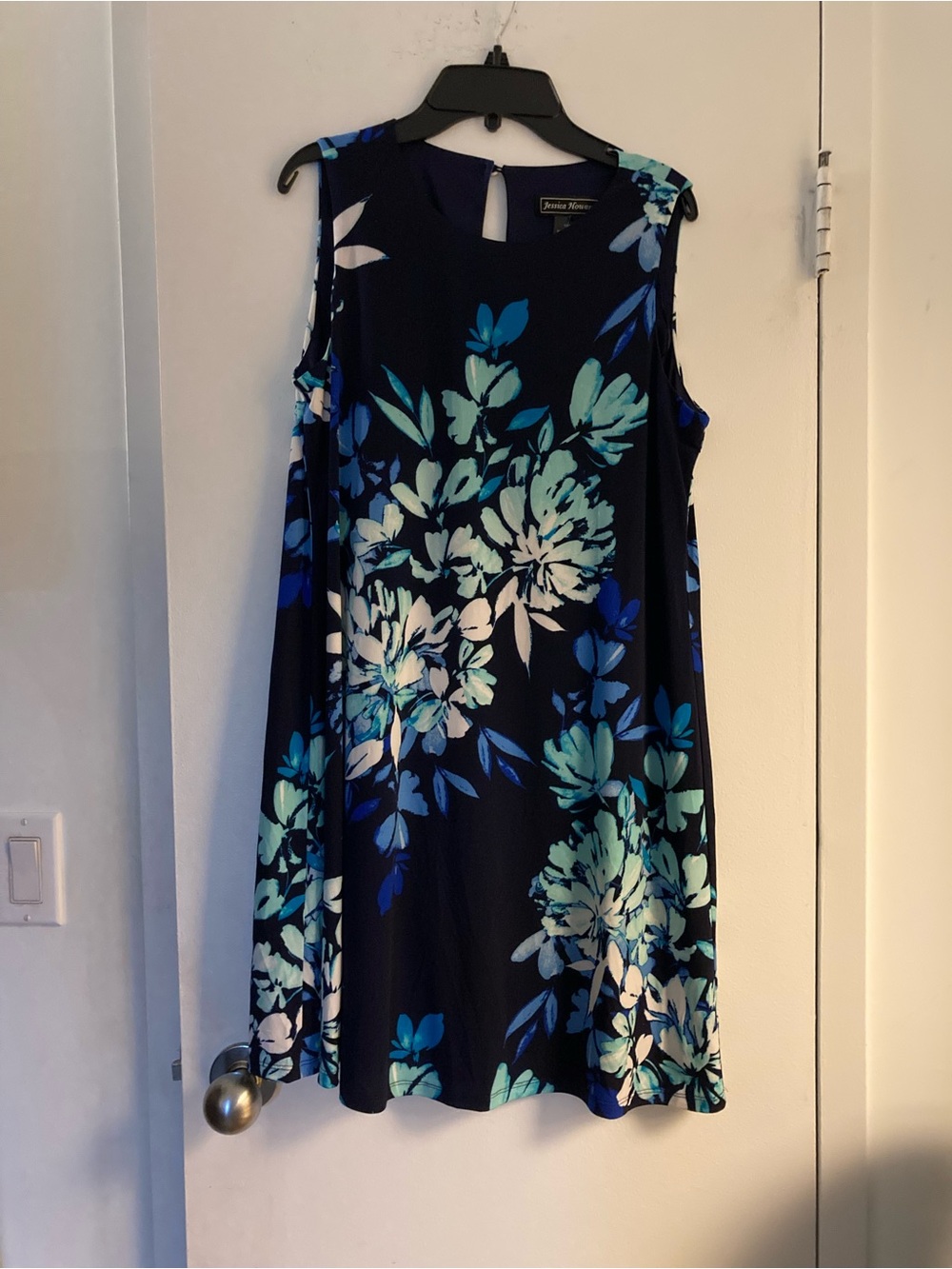 NWT Jessica Howard petite summer Dress Blue Floral Pattern 10P
